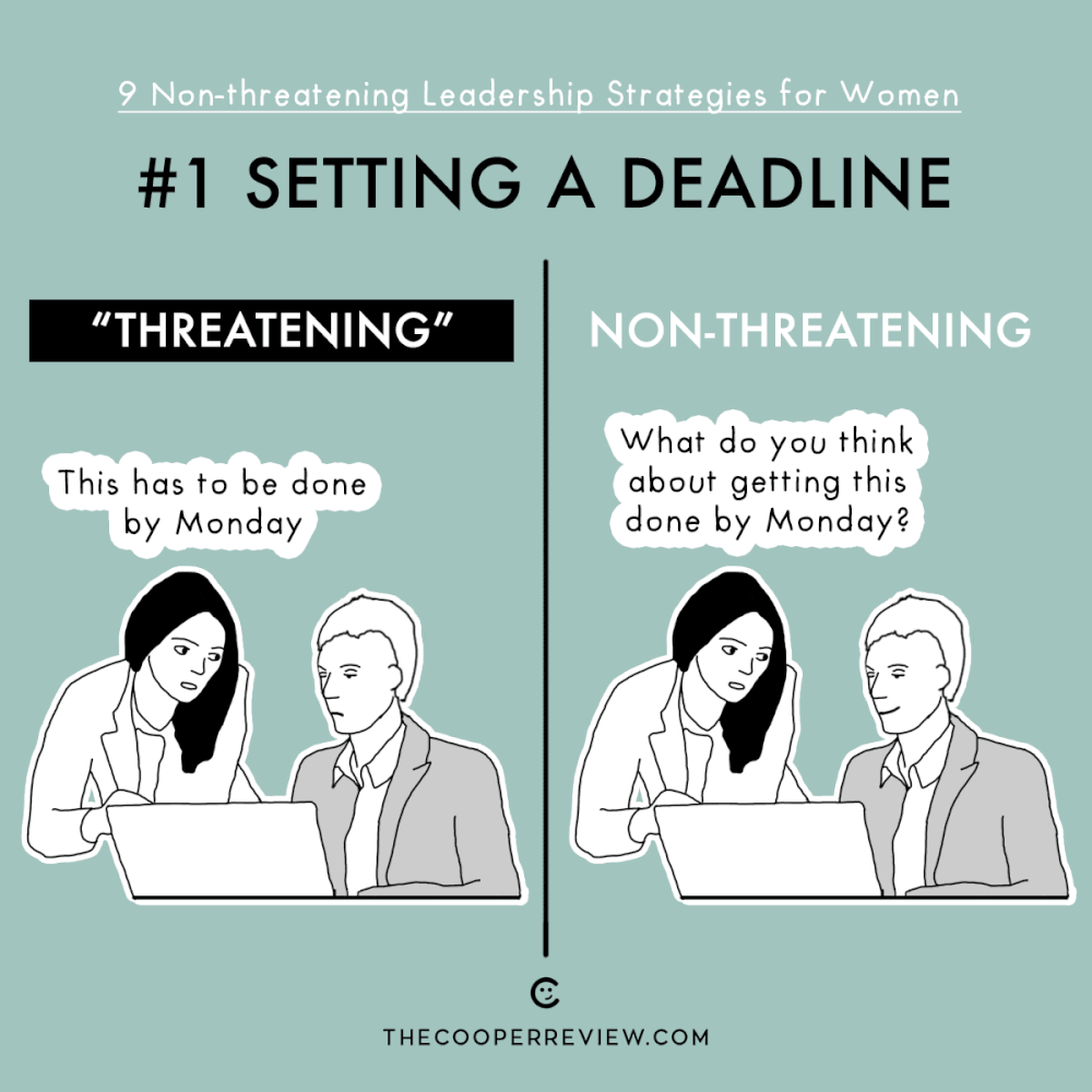 9 non-threatening leadership strategies for women parody of workplace inclusion