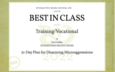 The 21-Day Plan for Disarming MicroaggressionsWins the IMA Best in Class Award for Advocacy